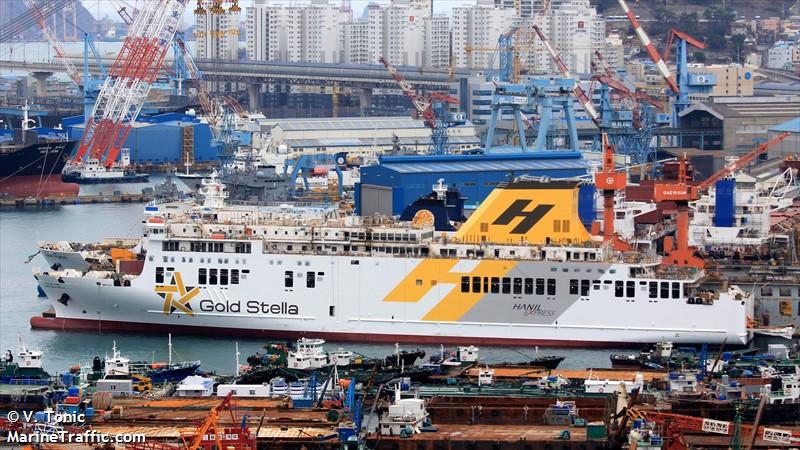 hanil gold stella (Passenger/Ro-Ro Cargo Ship) - IMO 9873307, MMSI 440207640, Call Sign H8CN under the flag of Korea