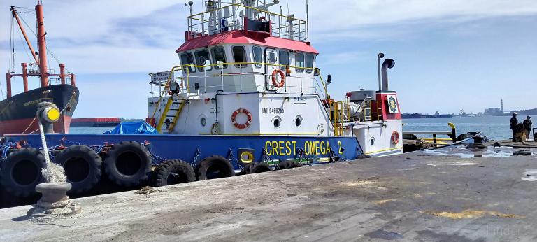 crest omega 2 (Tug) - IMO 9468255, MMSI 525021041, Call Sign YDA4922 under the flag of Indonesia