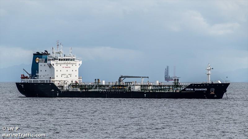 orkim diamond (Oil Products Tanker) - IMO 9900253, MMSI 533132046, Call Sign 9M2239 under the flag of Malaysia