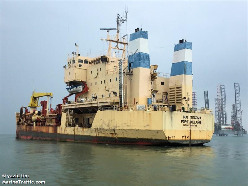 inai tecoma (Hopper Dredger) - IMO 8404915, MMSI 533180157, Call Sign 9MVK8 under the flag of Malaysia