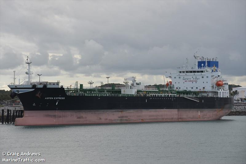 aspen express (Chemical/Oil Products Tanker) - IMO 9901415, MMSI 538008989, Call Sign V7A4165 under the flag of Marshall Islands