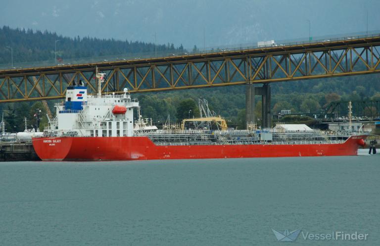 hakuba galaxy (Chemical/Oil Products Tanker) - IMO 9804916, MMSI 538009050, Call Sign V7A4244 under the flag of Marshall Islands