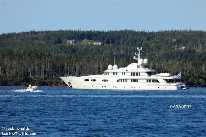 my lady (Yacht) - IMO 1004819, MMSI 538070743, Call Sign V7UL4 under the flag of Marshall Islands