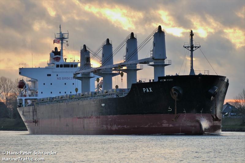 pax (Bulk Carrier) - IMO 9412622, MMSI 538090572, Call Sign V7UF6 under the flag of Marshall Islands