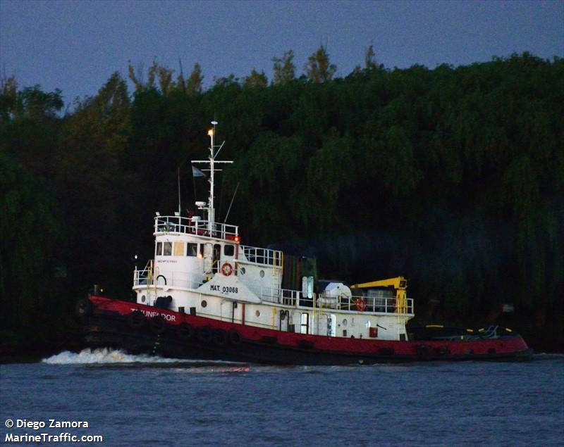 triunfador (Tug) - IMO 7511450, MMSI 701006763, Call Sign LW5977 under the flag of Argentina