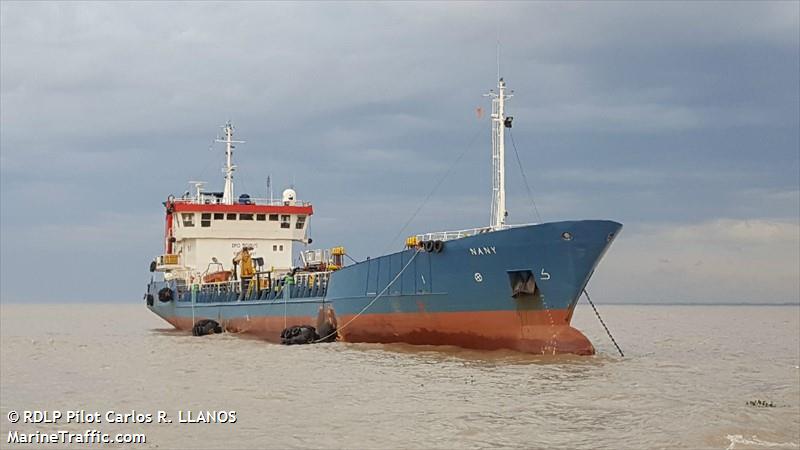 nany (Chemical/Oil Products Tanker) - IMO 9018115, MMSI 701007053, Call Sign LW 2696 under the flag of Argentina