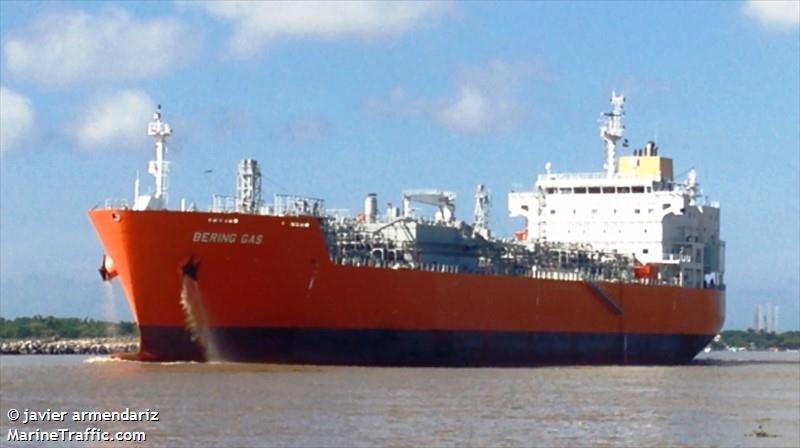 bering gas (LPG Tanker) - IMO 9745536, MMSI 219672000, Call Sign OWYQ2 under the flag of Denmark