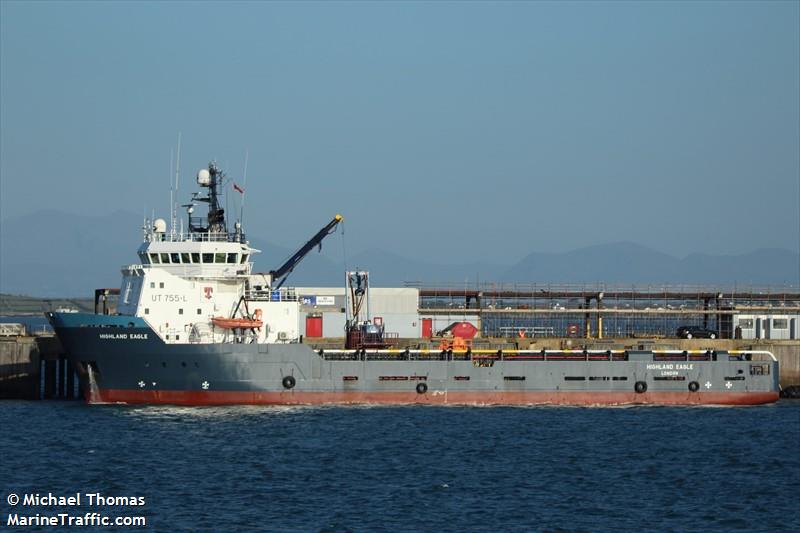 highland eagle (Offshore Tug/Supply Ship) - IMO 9249465, MMSI 235639000, Call Sign VQIE5 under the flag of United Kingdom (UK)
