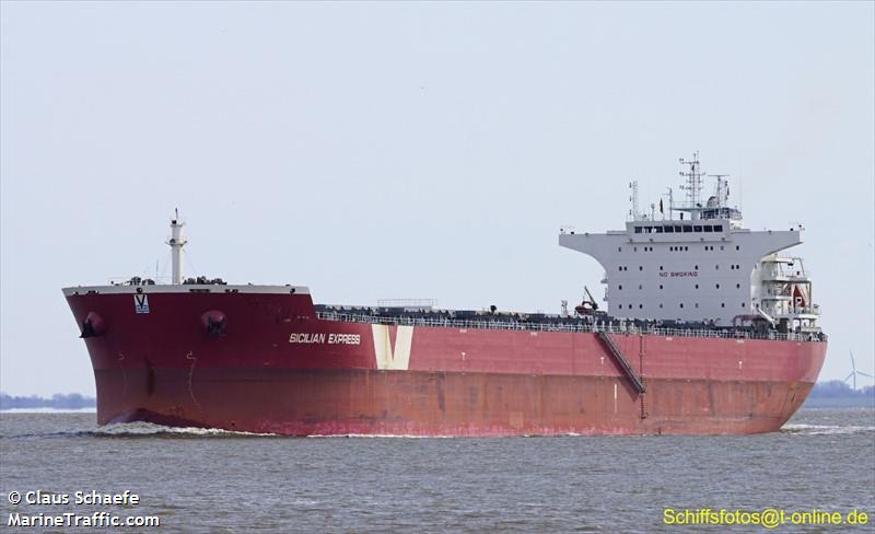 sicilian express (Bulk Carrier) - IMO 9498729, MMSI 236111913, Call Sign ZDNF8 under the flag of Gibraltar