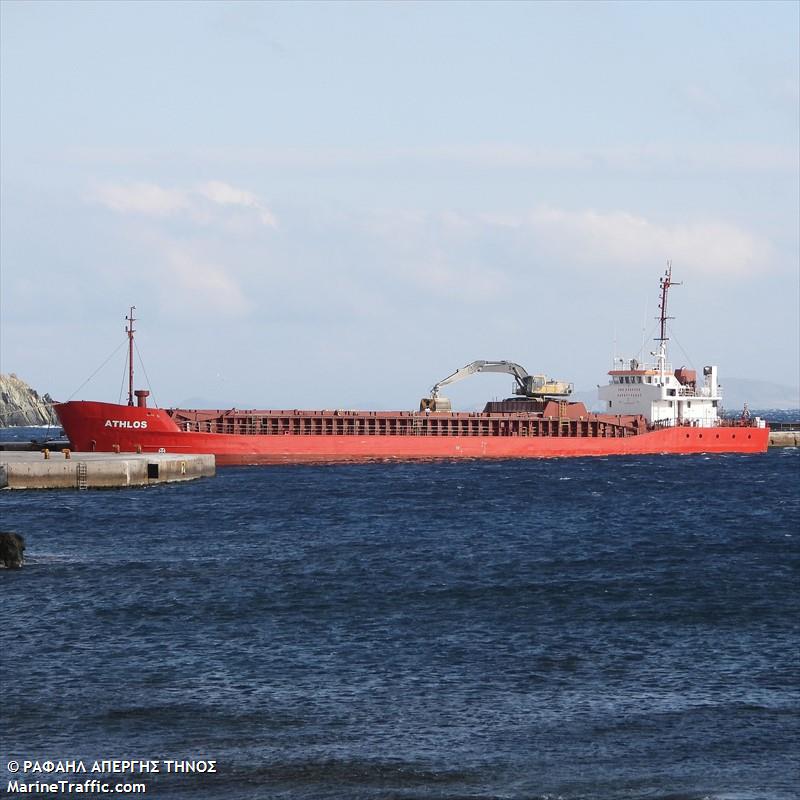 athlos (General Cargo Ship) - IMO 8500408, MMSI 240317300, Call Sign SVB2483 under the flag of Greece