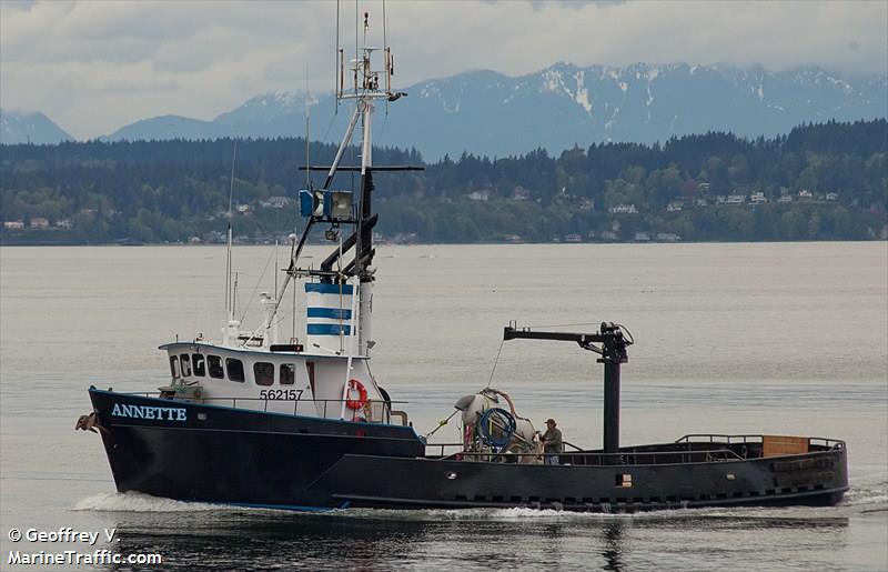 annette (Fishing vessel) - IMO , MMSI 367109860, Call Sign WDD2015 under the flag of United States (USA)