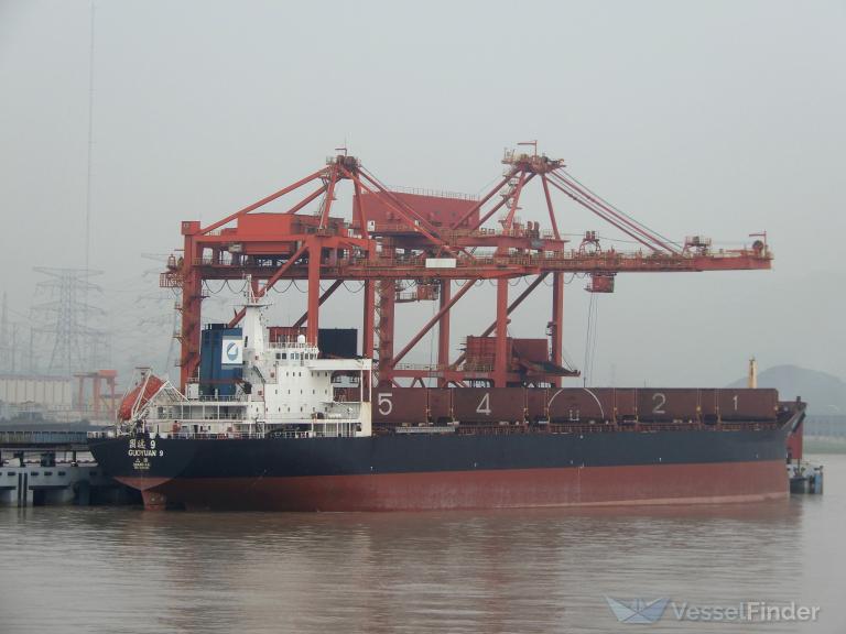 guo yuan 9 (Bulk Carrier) - IMO 9100205, MMSI 413264780, Call Sign BONX6 under the flag of China