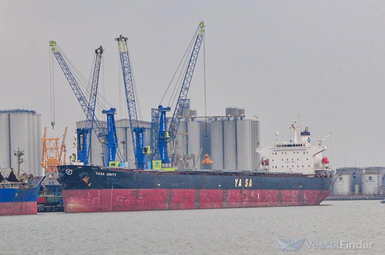 yasa unity (Bulk Carrier) - IMO 9296262, MMSI 538002548, Call Sign V7JN6 under the flag of Marshall Islands