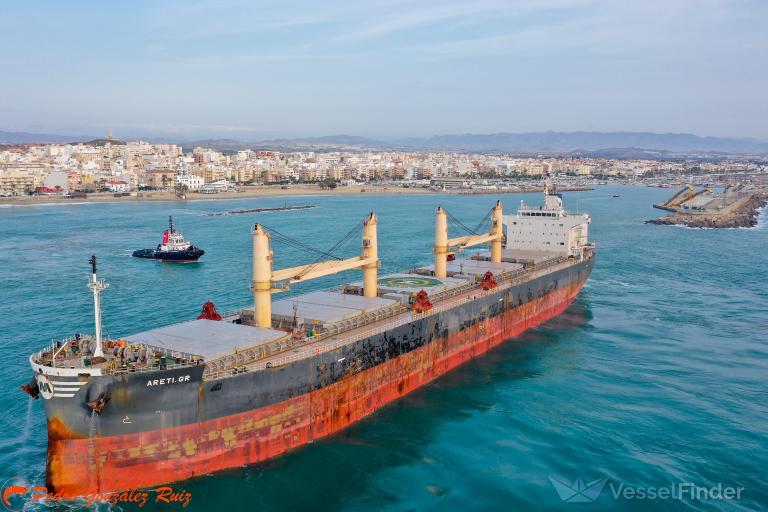 areti.gr (Bulk Carrier) - IMO 9789893, MMSI 538009120, Call Sign V7A4345 under the flag of Marshall Islands