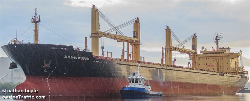 shaman wisdom (Bulk Carrier) - IMO 9563407, MMSI 538009284, Call Sign V7A4544 under the flag of Marshall Islands