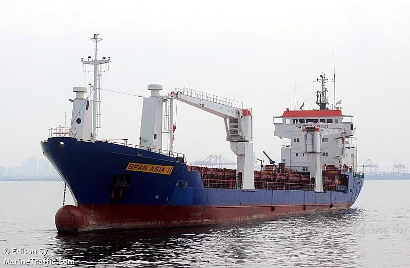 span asia 11 (General Cargo Ship) - IMO 8611946, MMSI 548599200, Call Sign DUA3221 under the flag of Philippines