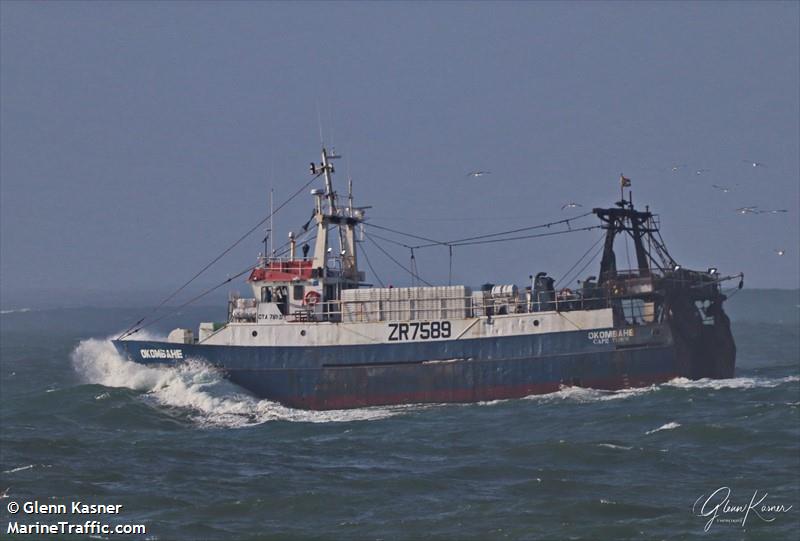 okombahe (Fishing vessel) - IMO , MMSI 601093500, Call Sign ZR7589 under the flag of South Africa