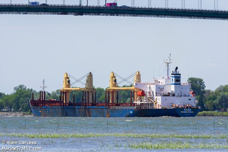 hake (Bulk Carrier) - IMO 9397248, MMSI 636020528, Call Sign D5ZP7 under the flag of Liberia