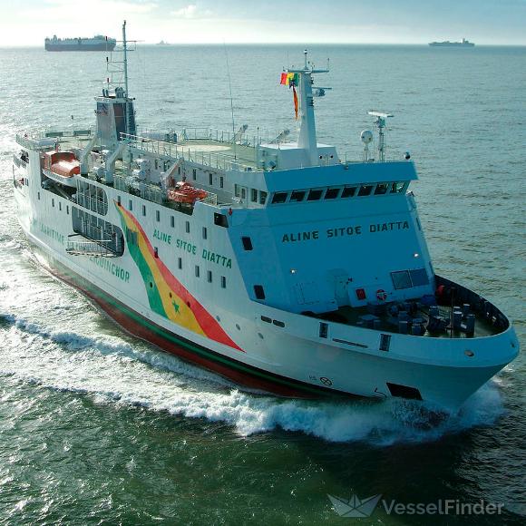 aline sitoe diatta (Passenger/Ro-Ro Cargo Ship) - IMO 9383132, MMSI 663036000, Call Sign 6WIX under the flag of Senegal