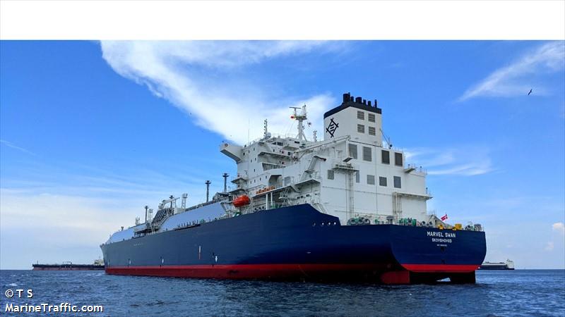 marvel swan (LNG Tanker) - IMO 9880192, MMSI 219028242, Call Sign OZJC2 under the flag of Denmark