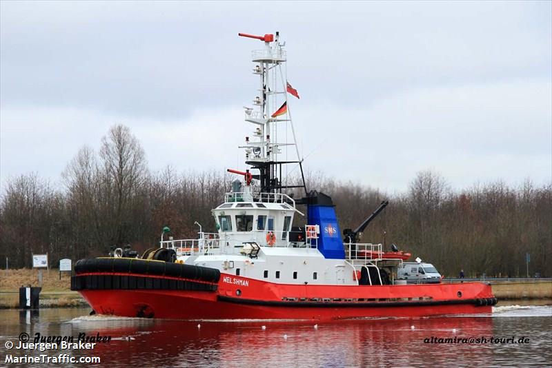 welshman (Tug) - IMO 9178020, MMSI 235070529, Call Sign MXNS5 under the flag of United Kingdom (UK)