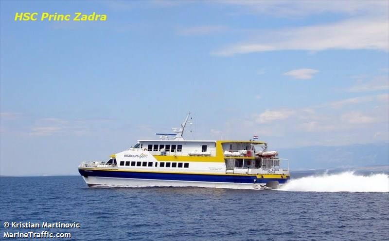 princ zadra (Passenger Ship) - IMO 8822363, MMSI 238648410, Call Sign 9A8647 under the flag of Croatia