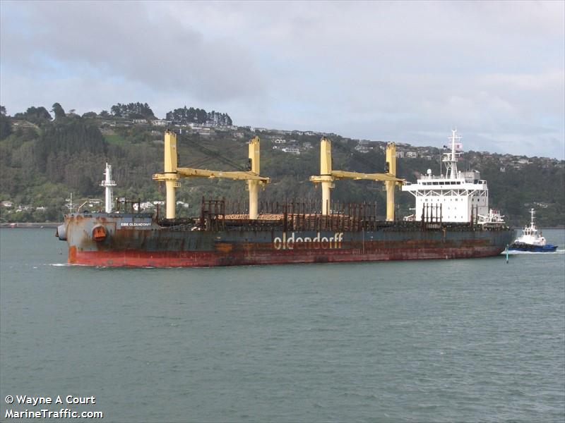 eibe oldendorff (General Cargo Ship) - IMO 9676618, MMSI 255806388, Call Sign CQEH9 under the flag of Madeira