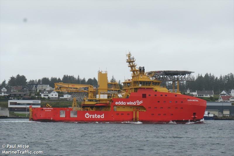 edda mistral (Offshore Support Vessel) - IMO 9808778, MMSI 257697000, Call Sign LALY8 under the flag of Norway