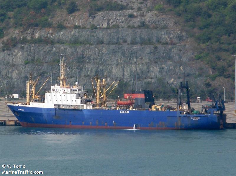 maironis (Fish Factory Ship) - IMO 8607359, MMSI 273854000, Call Sign UDSA under the flag of Russia