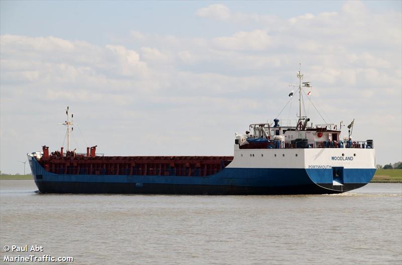woodland (General Cargo Ship) - IMO 8420098, MMSI 325116700, Call Sign J7BH5 under the flag of Dominica