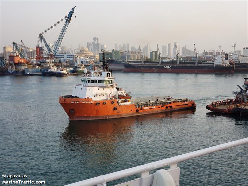 allianz wrangler (Offshore Tug/Supply Ship) - IMO 9270608, MMSI 376776000, Call Sign J8B6110 under the flag of St Vincent & Grenadines