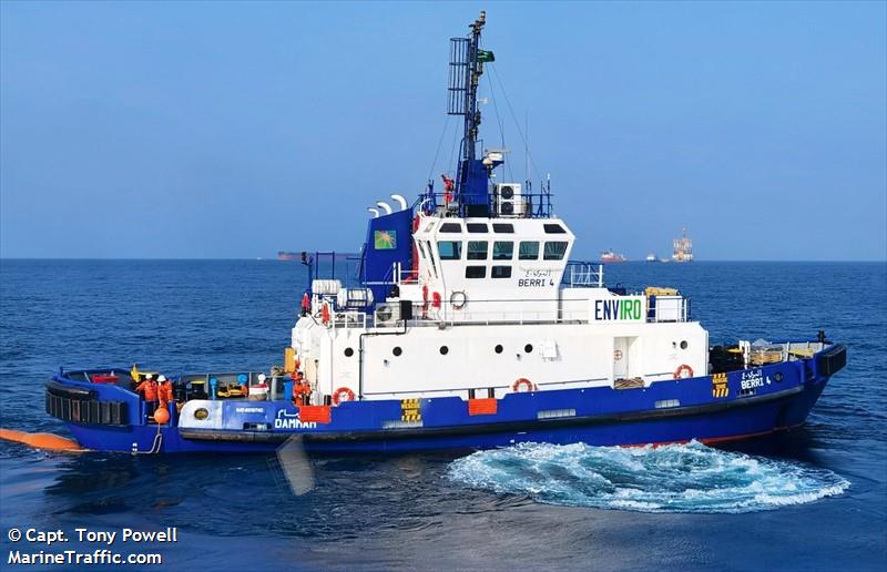 berri 4 (Tug) - IMO 8919740, MMSI 403702610, Call Sign HZG5544 under the flag of Saudi Arabia