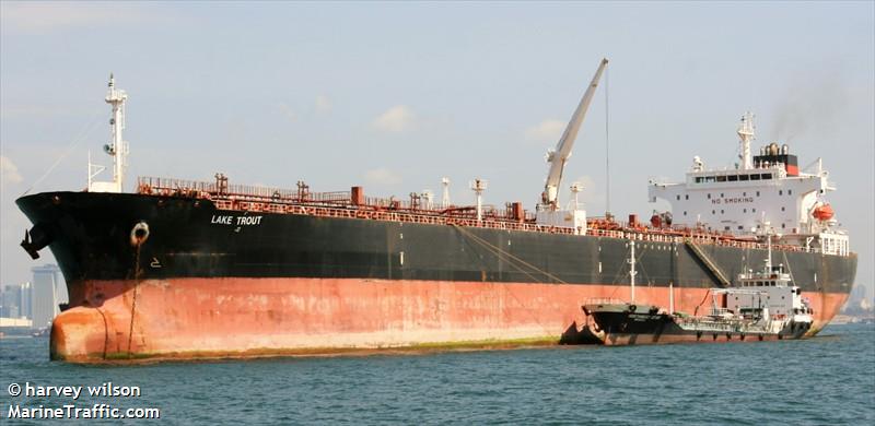 lake trout (Crude Oil Tanker) - IMO 9314193, MMSI 538006216, Call Sign V7CS3 under the flag of Marshall Islands