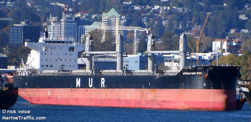 african bari bird (Bulk Carrier) - IMO 9782948, MMSI 538007092, Call Sign V7WN6 under the flag of Marshall Islands