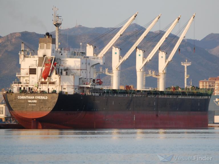 corinthian emerald (Bulk Carrier) - IMO 9586849, MMSI 538009235, Call Sign V7A4488 under the flag of Marshall Islands