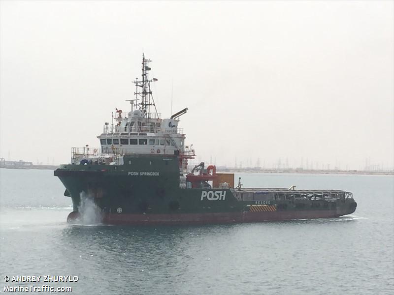 posh springbok (Offshore Tug/Supply Ship) - IMO 9830317, MMSI 563031600, Call Sign 9V5362 under the flag of Singapore