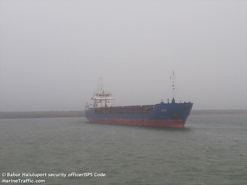 ajos (General Cargo Ship) - IMO 9145138, MMSI 577473000, Call Sign YJWW9 under the flag of Vanuatu