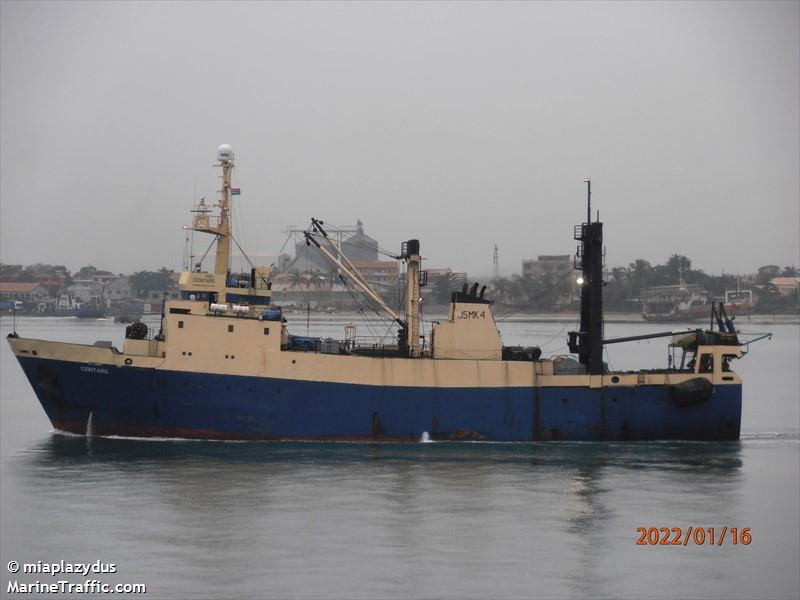 dzintars (Fishing Vessel) - IMO 8606680, MMSI 630123080, Call Sign J5MK4 under the flag of Guinea-Bissau