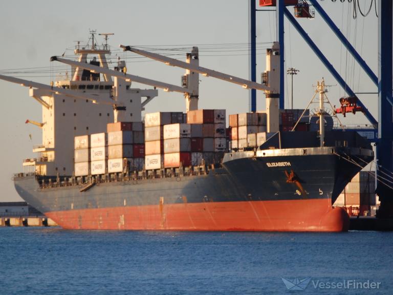 elizabeth (Container Ship) - IMO 9246346, MMSI 636020454, Call Sign A8DM9 under the flag of Liberia