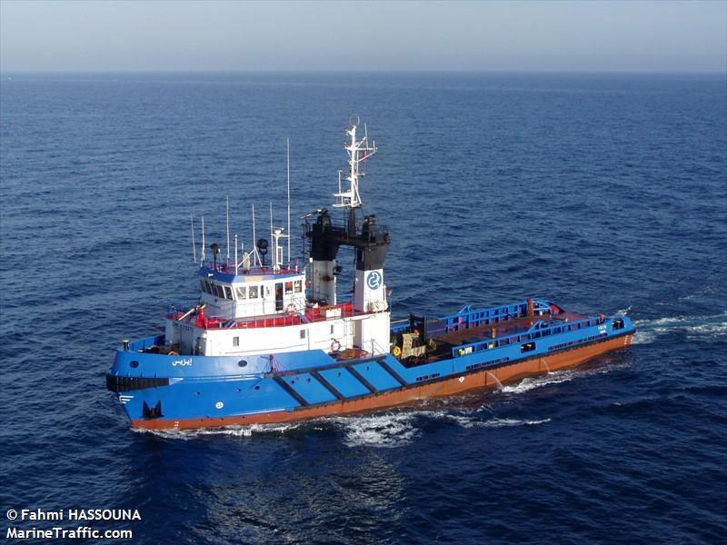isis (Offshore Tug/Supply Ship) - IMO 8315970, MMSI 672267000, Call Sign 3VRB under the flag of Tunisia