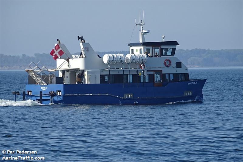 bertha k (Passenger ship) - IMO , MMSI 219000962, Call Sign OU8055 under the flag of Denmark
