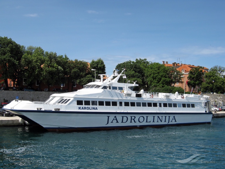 karolina (Passenger Ship) - IMO 8814146, MMSI 238190940, Call Sign 9AA2516 under the flag of Croatia