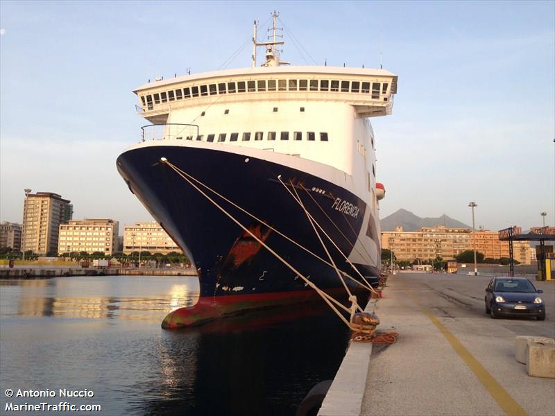 florencia (Passenger/Ro-Ro Cargo Ship) - IMO 9287584, MMSI 247105900, Call Sign IBPD under the flag of Italy