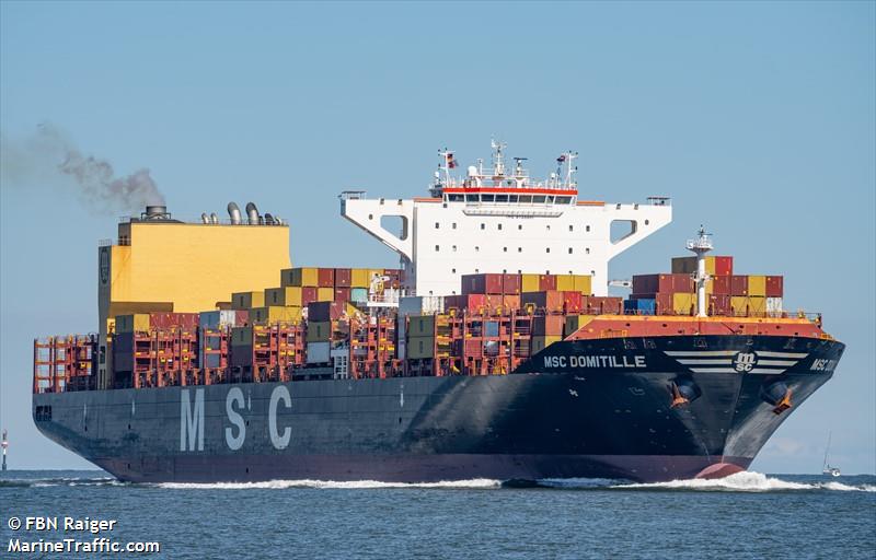 msc domitille (Container Ship) - IMO 9720201, MMSI 255806507, Call Sign CQEW8 under the flag of Madeira