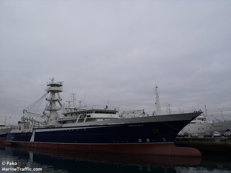 parsian shila (Fishing Vessel) - IMO 9404285, MMSI 422573000, Call Sign 9BKI under the flag of Iran