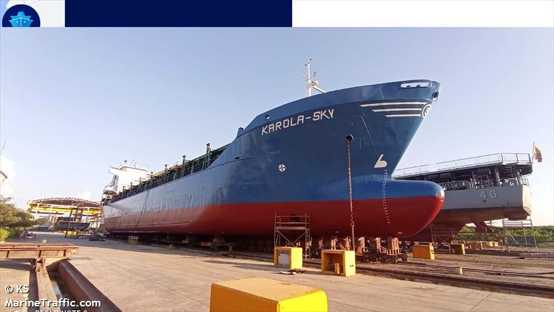 karola sky (General Cargo Ship) - IMO 8504935, MMSI 457269000, Call Sign JVQT7 under the flag of Mongolia