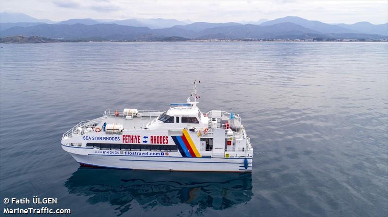 sea star rhodes (Passenger Ship) - IMO 9103764, MMSI 511100115, Call Sign T8A3202 under the flag of Palau