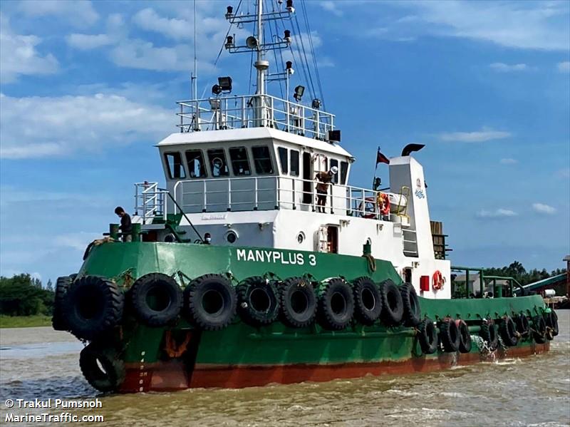 manyplus 3 (Tug) - IMO 8996645, MMSI 533000971, Call Sign 9WFV4 under the flag of Malaysia