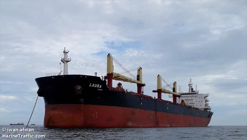 laura (Bulk Carrier) - IMO 9700665, MMSI 538006090, Call Sign V7JP9 under the flag of Marshall Islands