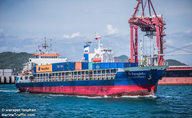 np suratthani 3 (General Cargo Ship) - IMO 9330733, MMSI 567324000, Call Sign HSB3567 under the flag of Thailand